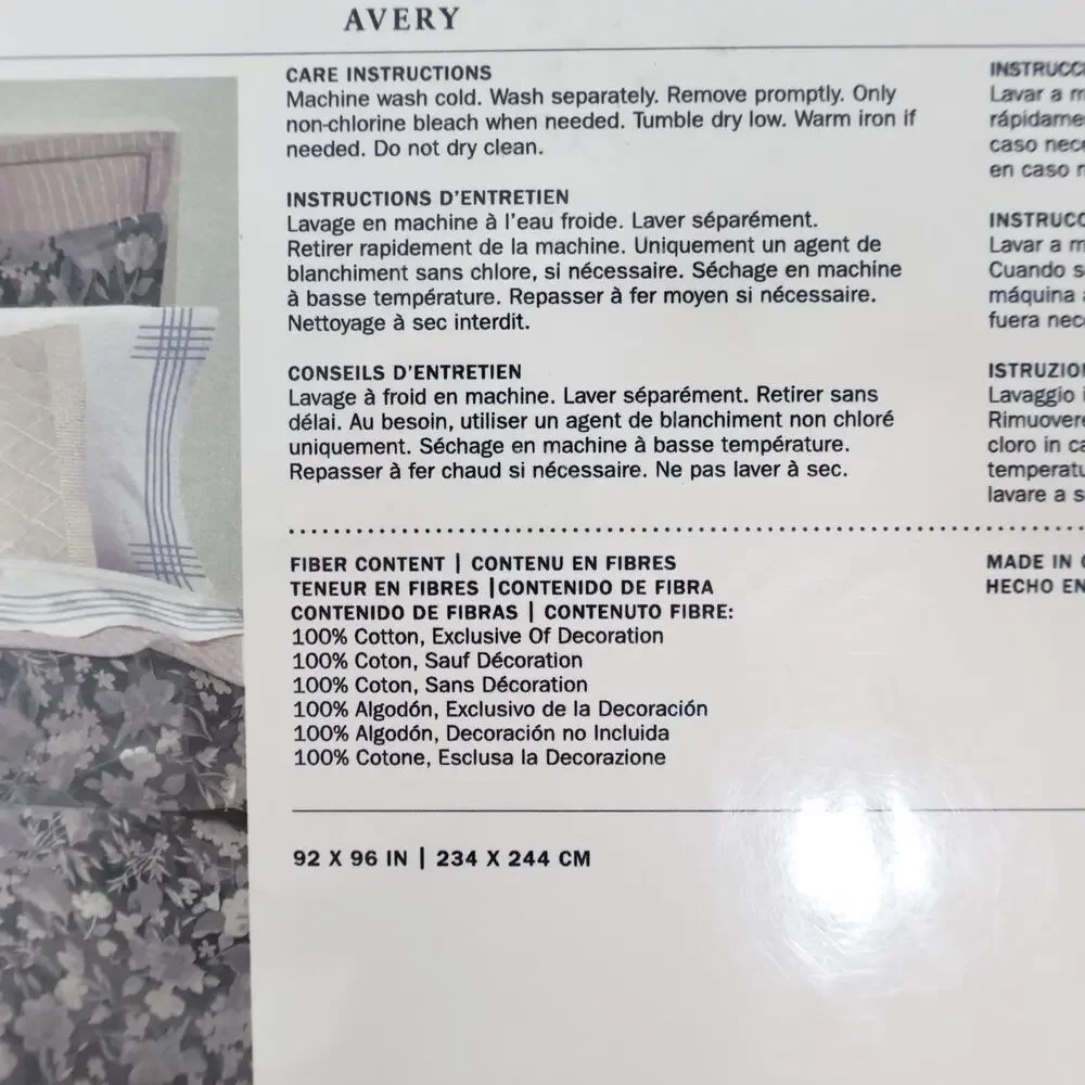 Ralph Lauren Bedding Avery Duvet Cover Charcoal Heather Full/Queen 92x96 NWT